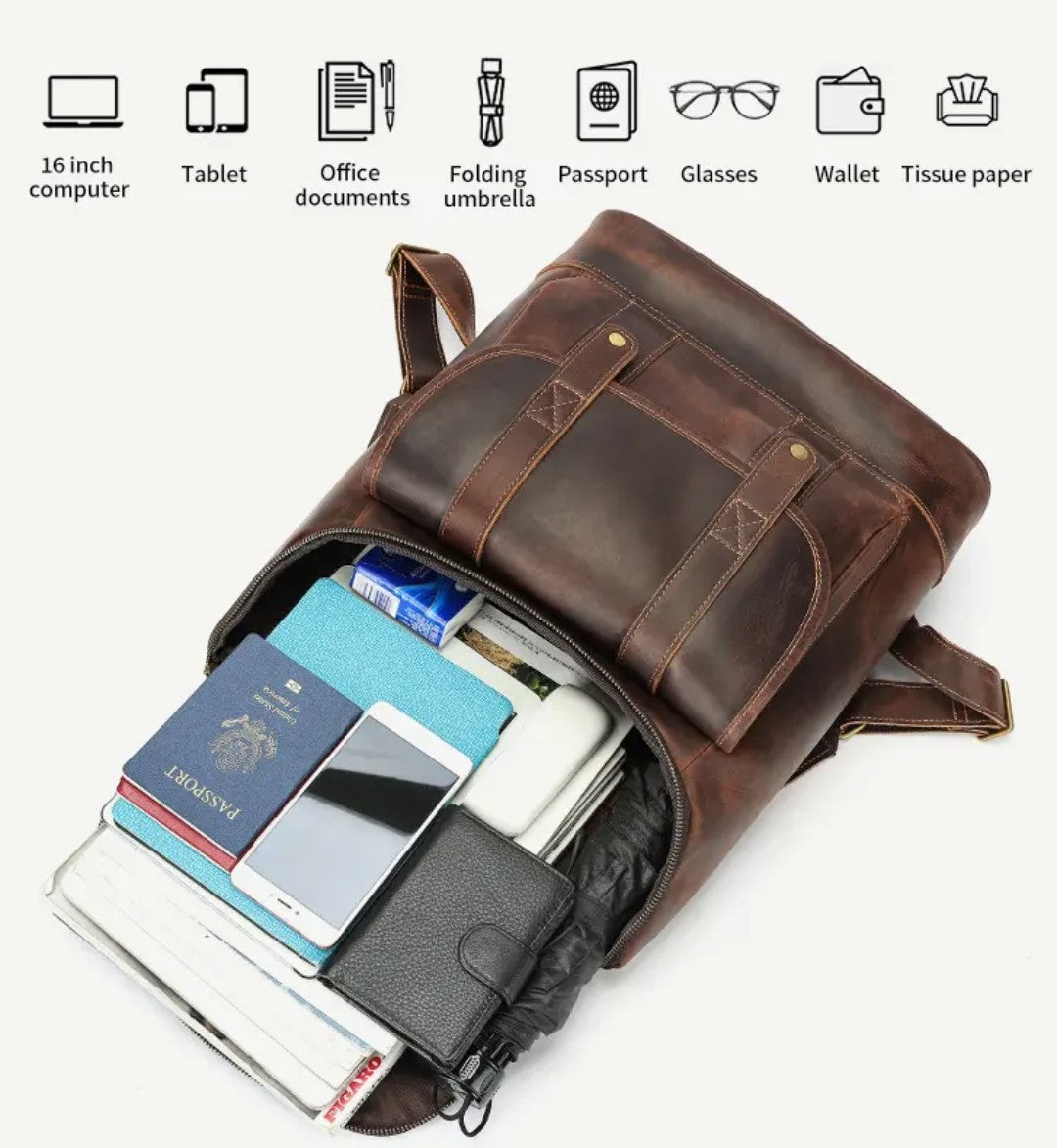 Crazyhorse Leather Backpack
