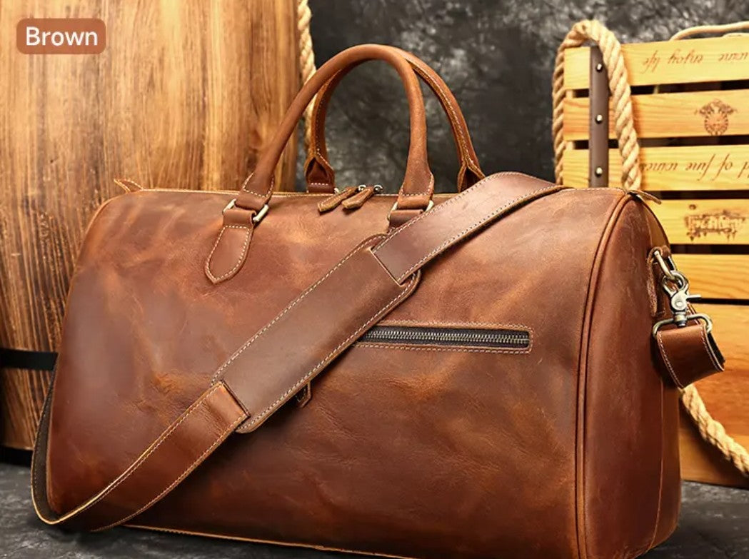 Large Cowhide Leather Duffle