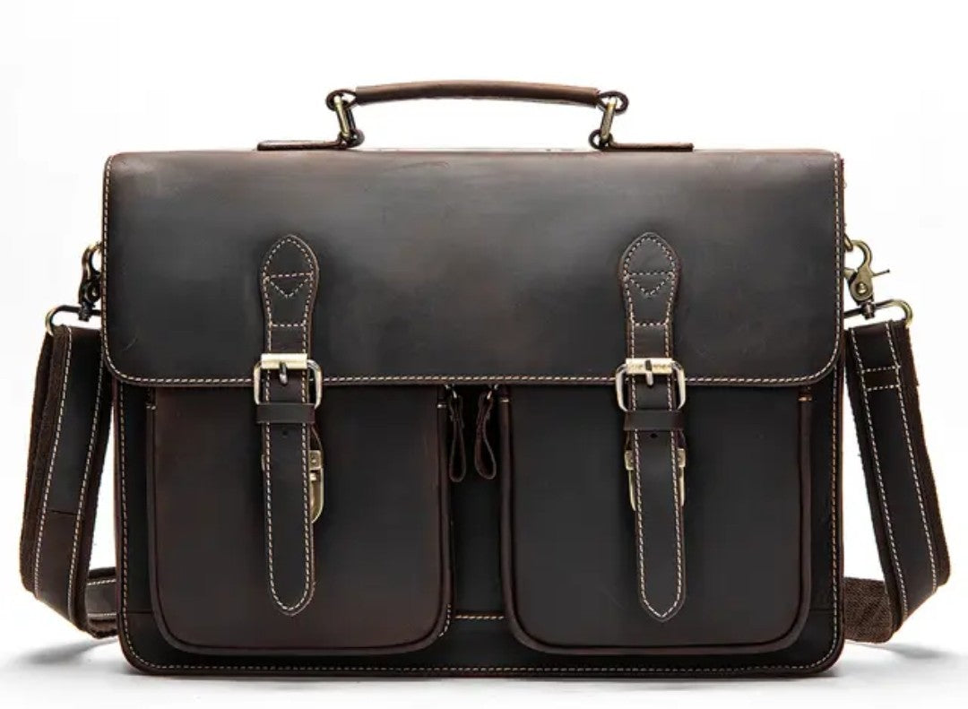 Messenger bag/ Briefcase Crazy Horse Leather