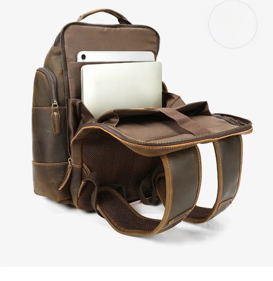 Cowhide Leather Backpack
