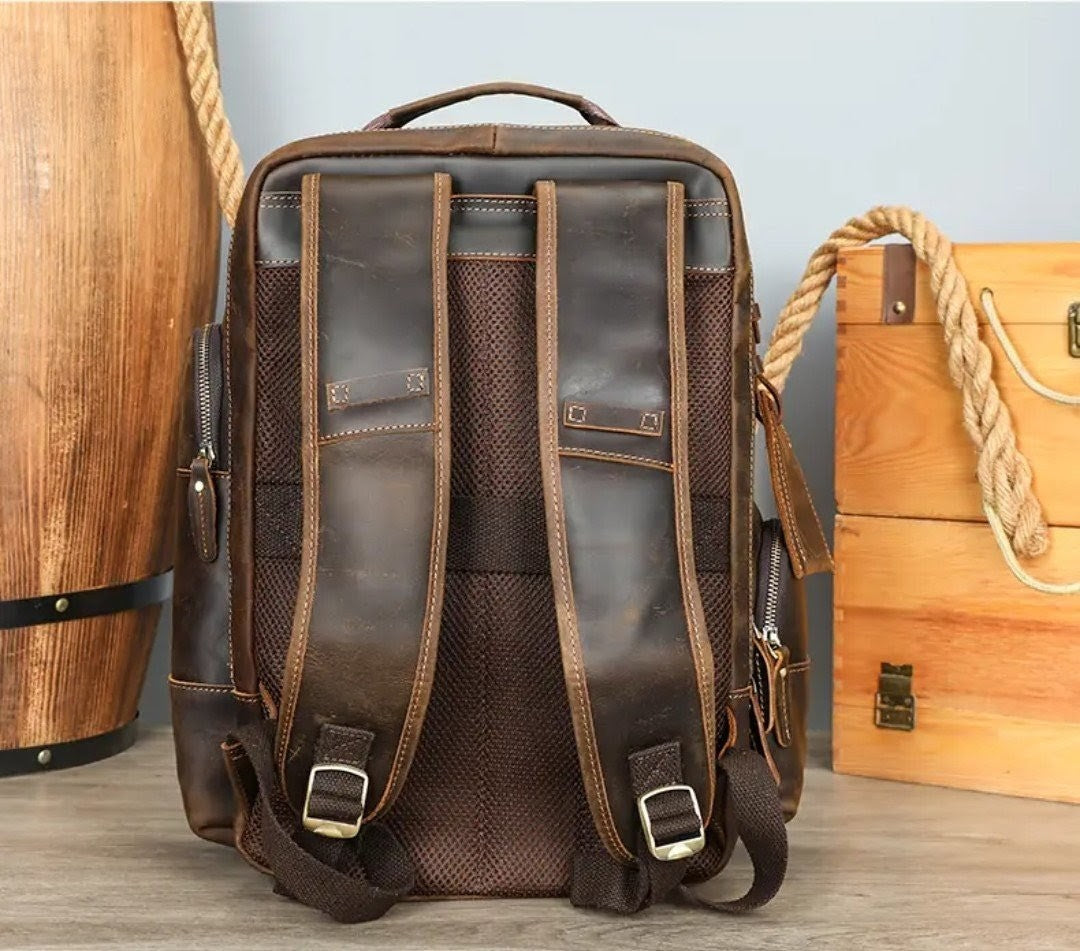 Cowhide Leather Backpack