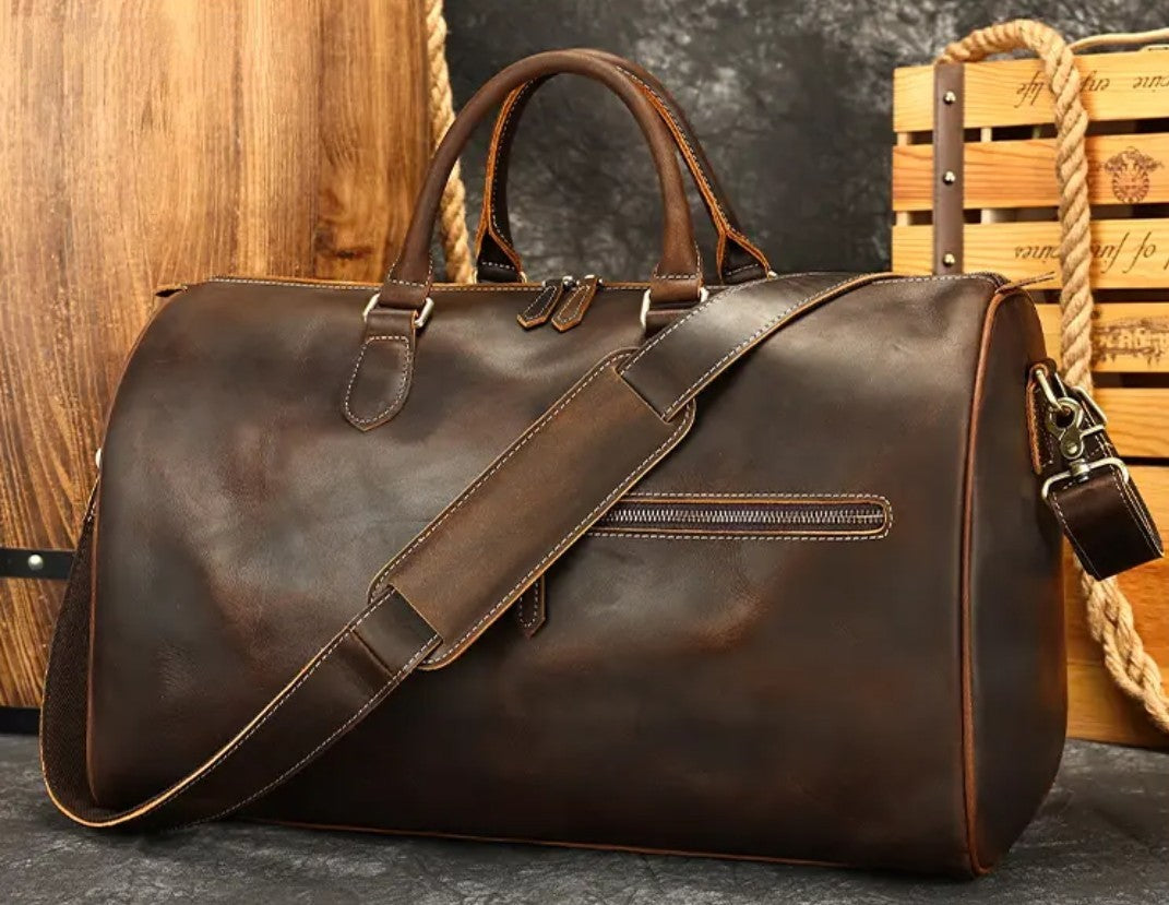 Large Cowhide Leather Duffle