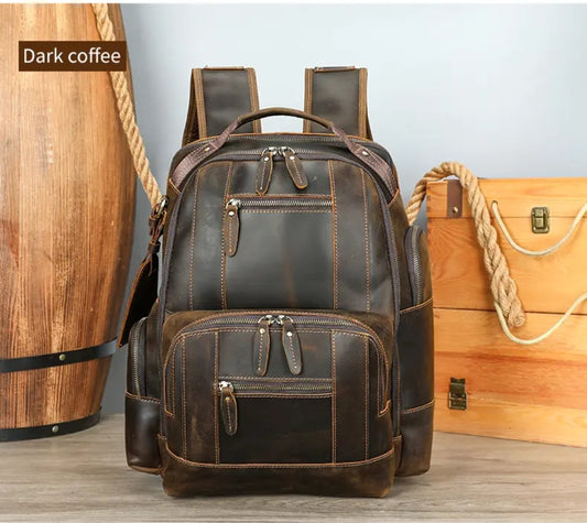 Cowhide Leather Backpack