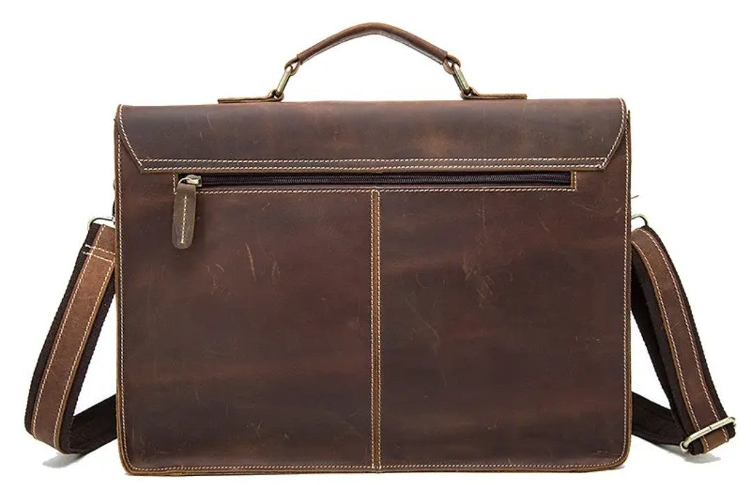 Messenger bag/ Briefcase Crazy Horse Leather