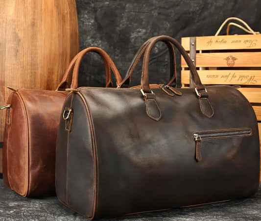 Large Cowhide Leather Duffle